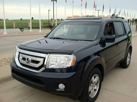 2009-2013 Honda Pilot Hood Deflector Bug Shield - Aerodynamic Hood Protector & Stone Guard for Highway Driving & Off-Road Protection
