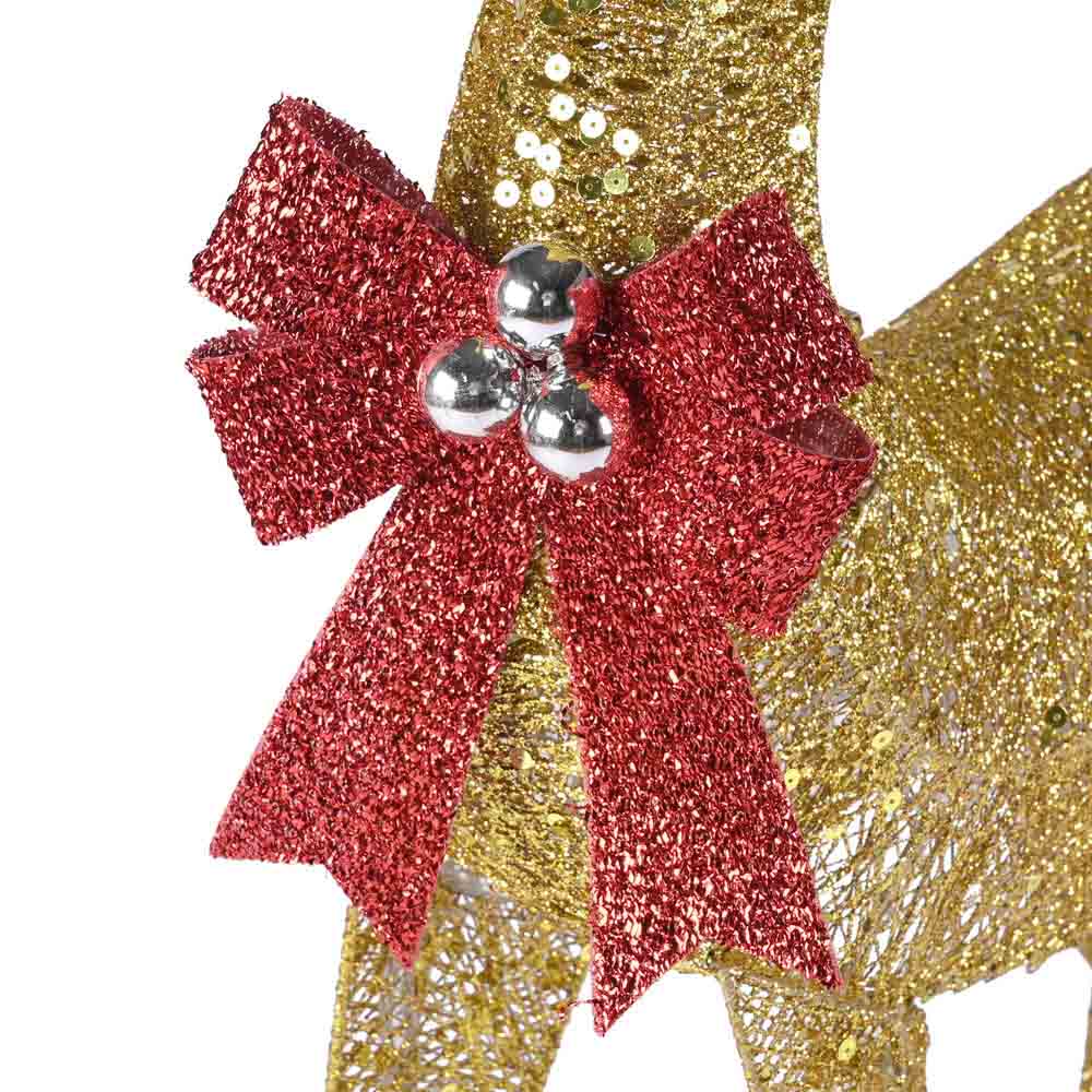 4 ft LED Lighted Reindeer Outdoor Christmas Decoration - Buck - Weatherproof Holiday Yard Decor for Garden, Lawn, and Porch