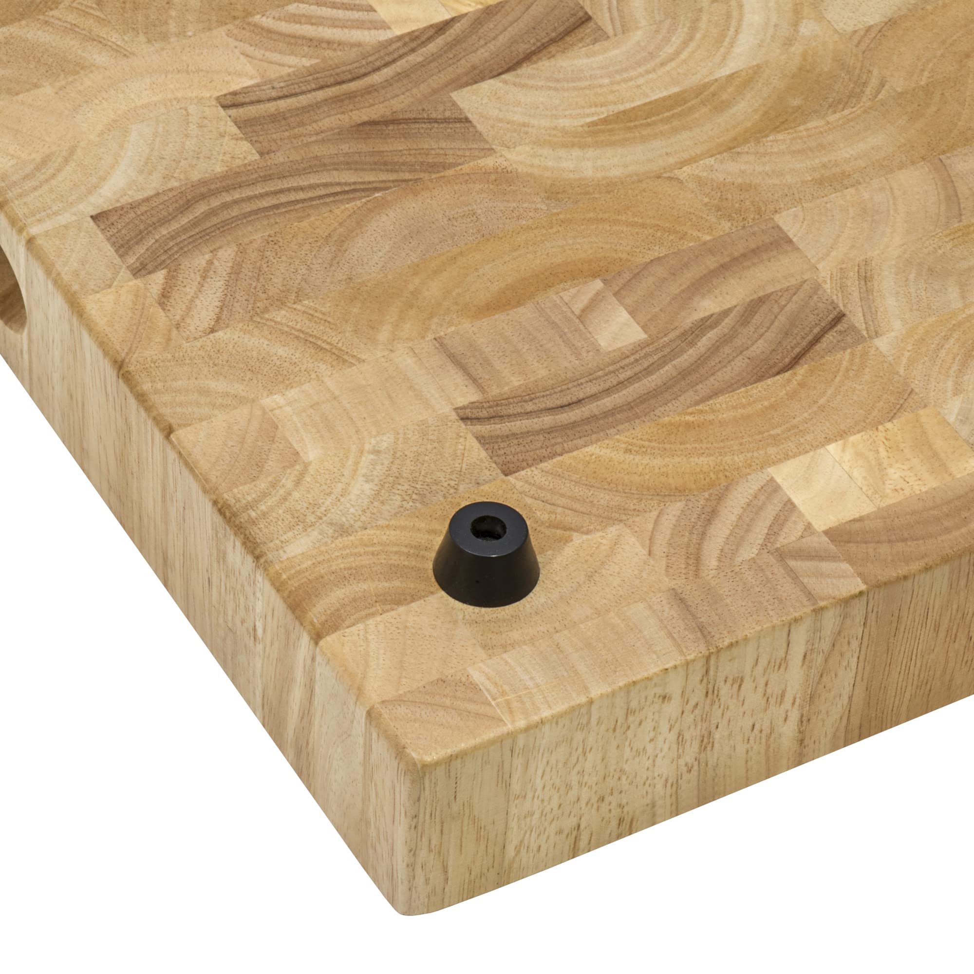 Ruvati 17 x 16 x 2 Inch Thick End-Grain French Oak Butcher Block Cutting Board - Large Solid Wood Chopping Board for Kitchen, Meat, Vegetables - RVA2445OAK - Perfect for Food Prep, Charcuterie & Entertaining