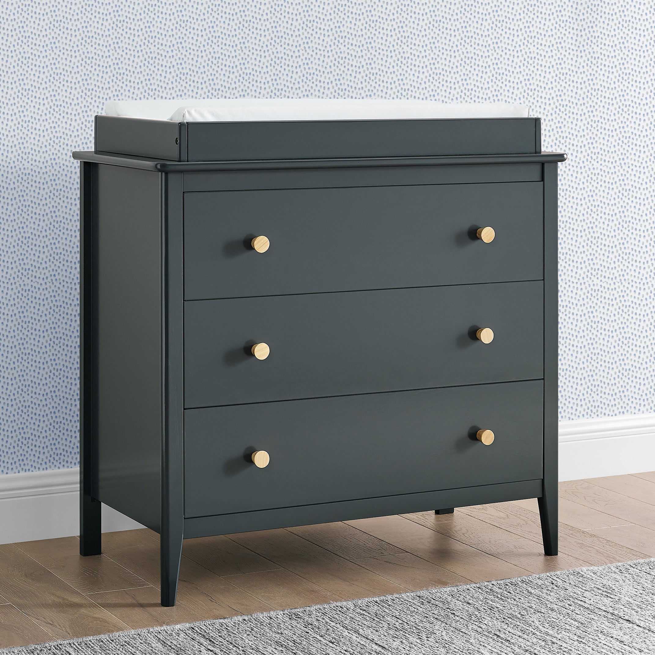 Casey 3 Drawer Dresser - Modern Wooden Bedroom Dresser with Smooth Gliding Drawers - Perfect for Bedroom Storage, Nursery Organization & Closet Space Saving