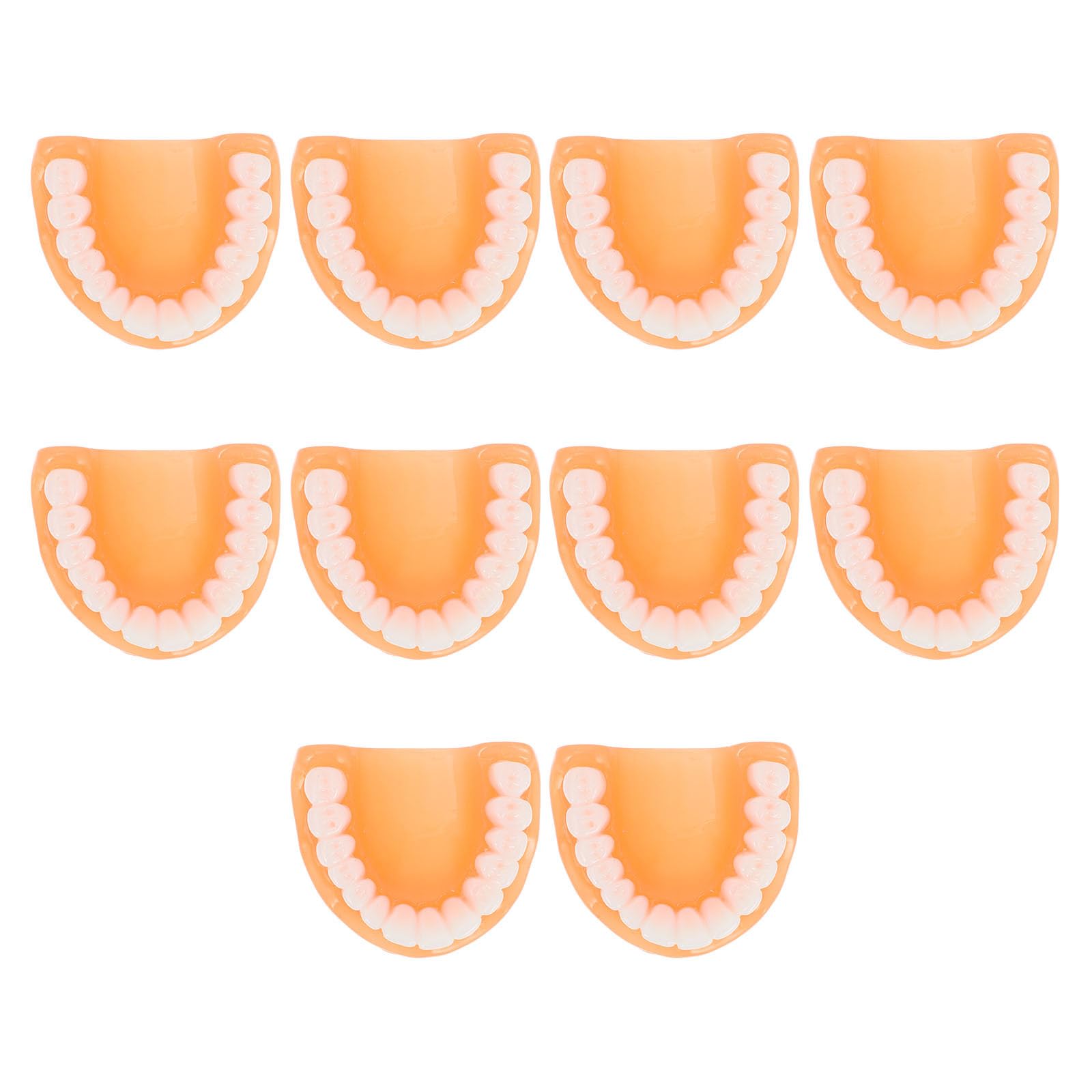Baluue 10pcs Fake Teeth Keychains - Adorable Novelty False Teeth Charms for DIY Jewelry Making, Hanging Ornaments & Key Ring Accessories - Perfect for Halloween Costumes, Party Favors, and Unique Gifts
