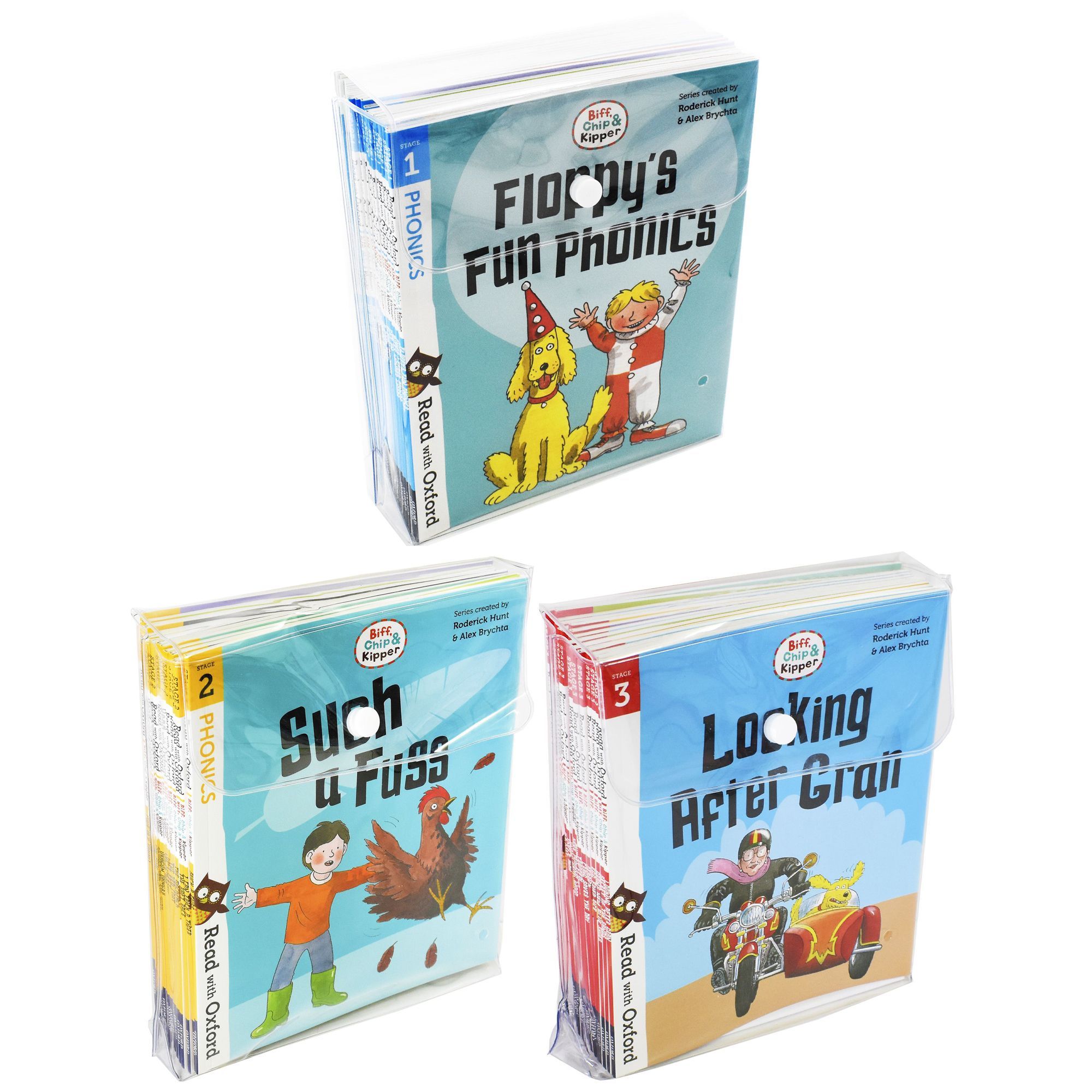 Biff, Chip and Kipper: Read with Oxford Stages 1-3 | 56 Book Collection (3 Sets) by Roderick Hunt | Paperback Books for Kids Age 3+ | Early Reading Books for Preschool & Kindergarten Learning