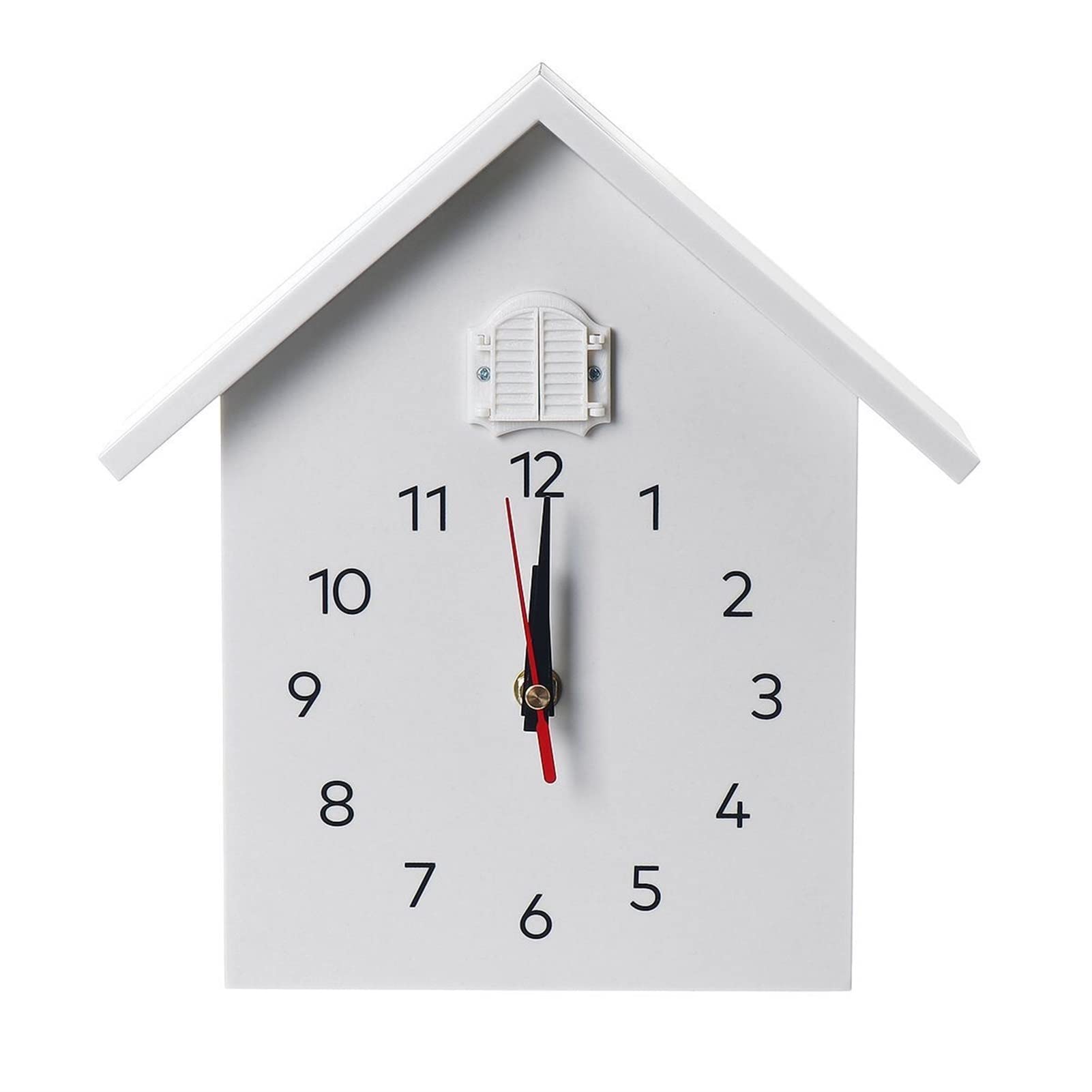 10 Inch White Cuckoo Quartz Wall Clock - Modern Bird Hanging Watch with Alarm for Living Room, Bedroom & Office Decor - Silent Non-Ticking Home Decoration Clock (Perfect for Farmhouse, Kitchen & Gift Giving)