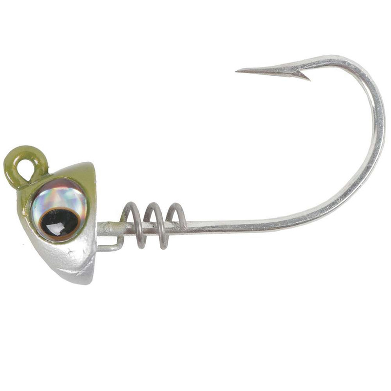 5 Pack Screwlock Jig Head Hooks - 3/4 oz Weight for Bass Fishing Lures - Perfect for Freshwater & Saltwater Fishing