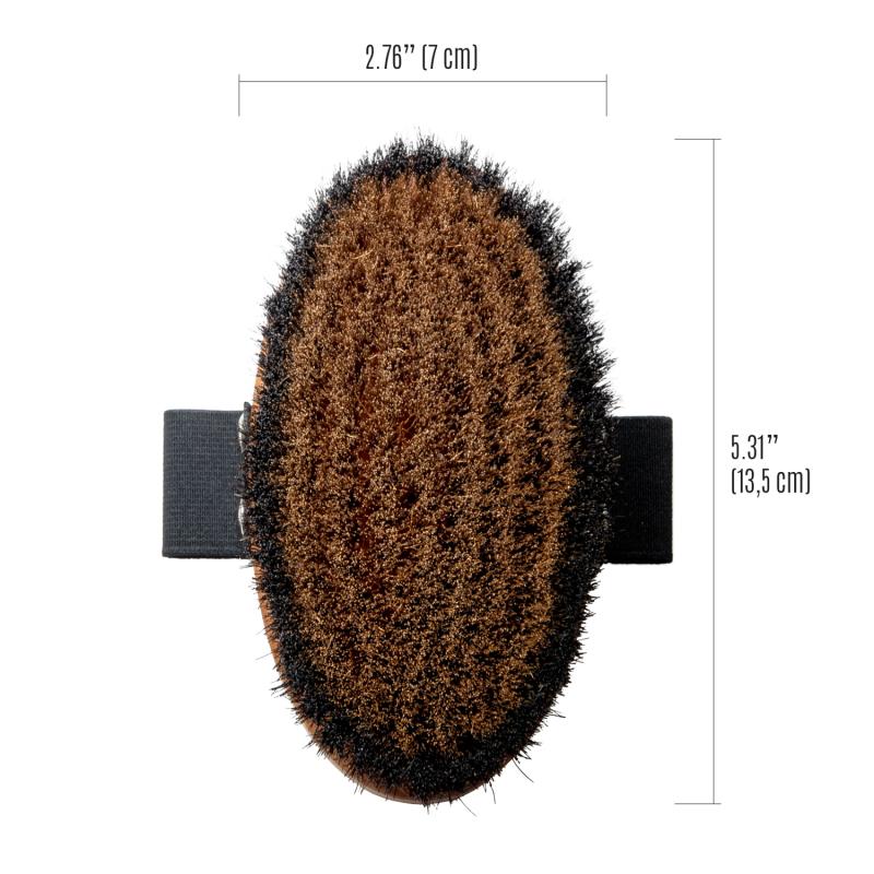 Tauro Pro Line Massage Brush - Natural Pear Wood & Horse Hair Bristles - Antistatic, Light Brown, Oval Shape (5.3x2.8 inches) - Perfect for Relaxation, Detangling & Styling Hair