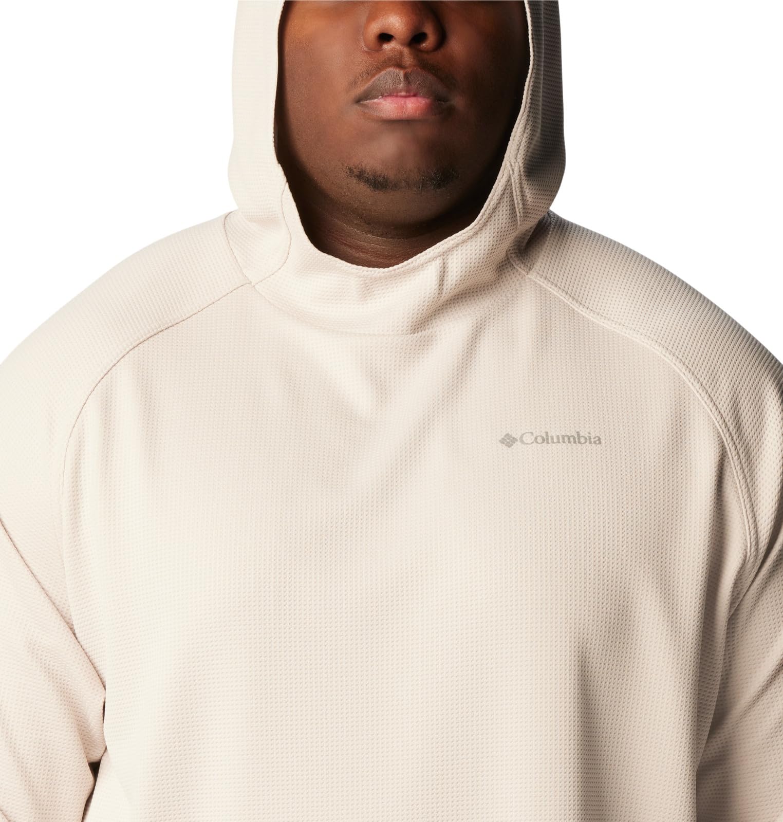 Columbia Men's Black Mesa Waffle Knit Hoodie - Warm Fleece-Lined Pullover for Hiking & Outdoor Activities | Casual Winter Wear for Men