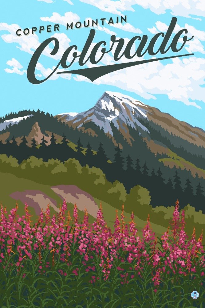 Colorado Copper Mountain Landscape with Wildflowers - 12x18 Gallery Quality Metal Wall Art, Aluminum Home Decor for Living Room, Bedroom & Office