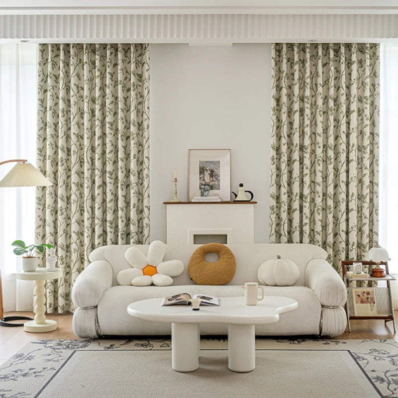 Sienna Polyester Jacquard Blackout Curtains - Custom Window Treatments for Bedroom & Living Room - Thermal Insulated, Light Blocking, Noise Reducing Drapes
