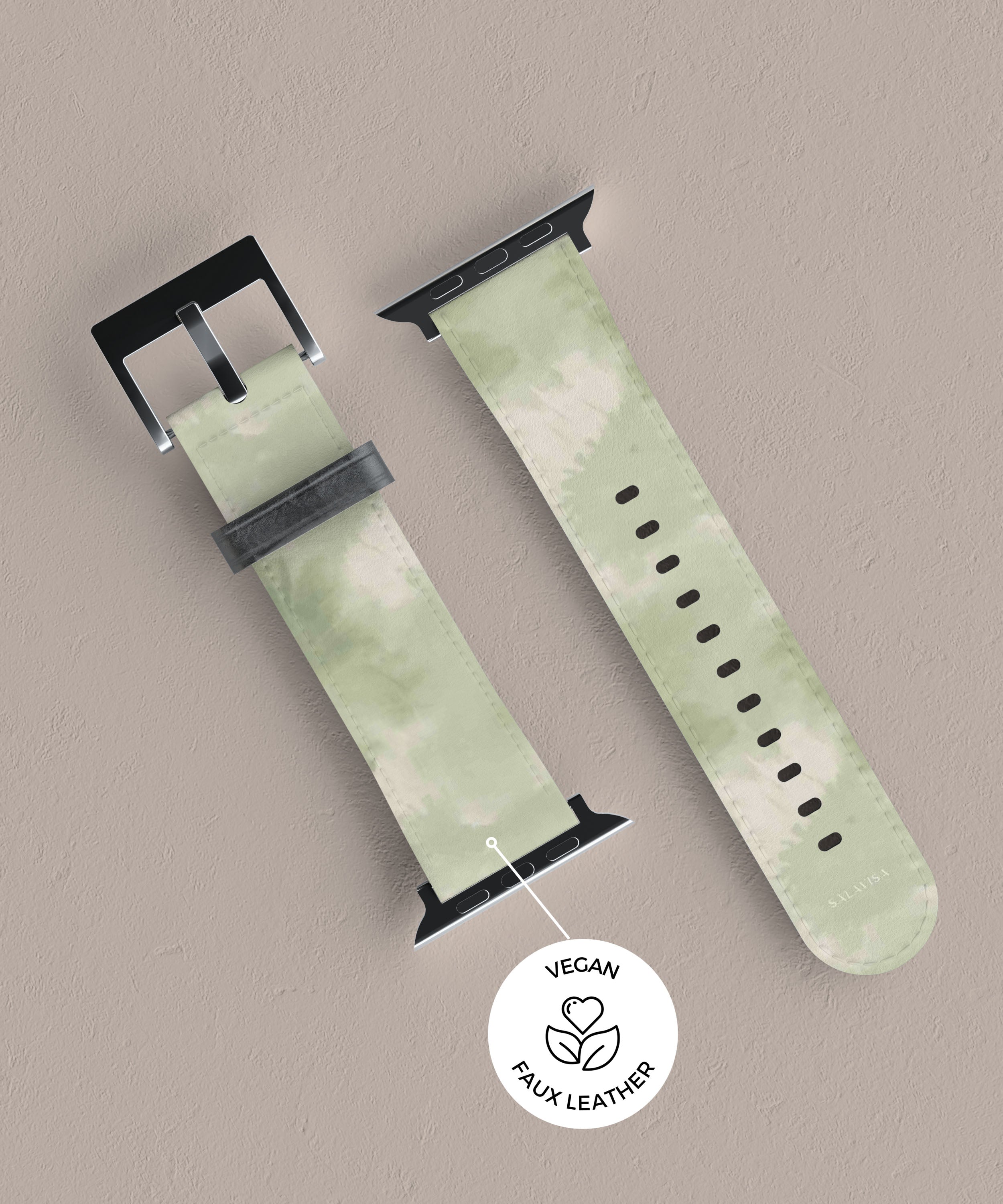 Eco-Friendly Green Tie Dye Apple Watch Band - Soft Silicone Replacement Strap for Apple Watch Series 9/8/7/6/SE - Perfect for Yoga, Running, Workouts & Everyday Wear