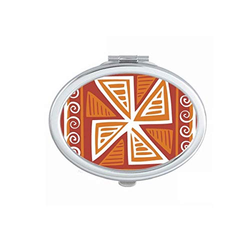 DIYthinker Brown Windmill Mexico Totem Ancient Civilization Mirror - Portable Foldable Double-Sided Makeup & Glasses Mirror for Travel, Home Vanity, and Handbag
