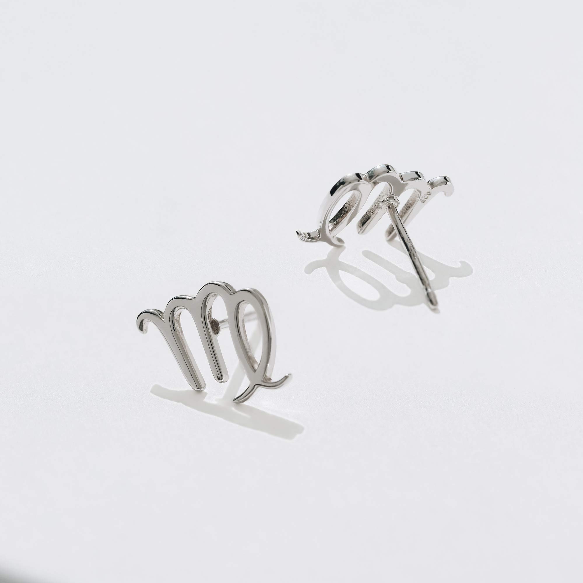 Boma Jewelry Sterling Silver Zodiac Sign Stud Earrings for Women - Aries, Taurus, Gemini, Leo, Virgo, Libra, Scorpio, Sagittarius, Capricorn, Aquarius, Pisces - Perfect for Birthdays, Gifts, and Everyday Wear