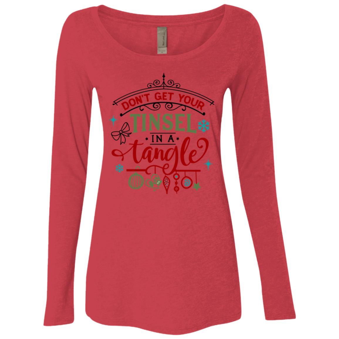 WineyBitches.Co Women's Long Sleeve Scoop Neck Tri-Blend T-Shirt - Soft & Comfortable for Casual Wear, Lounge, and Everyday Outfits
