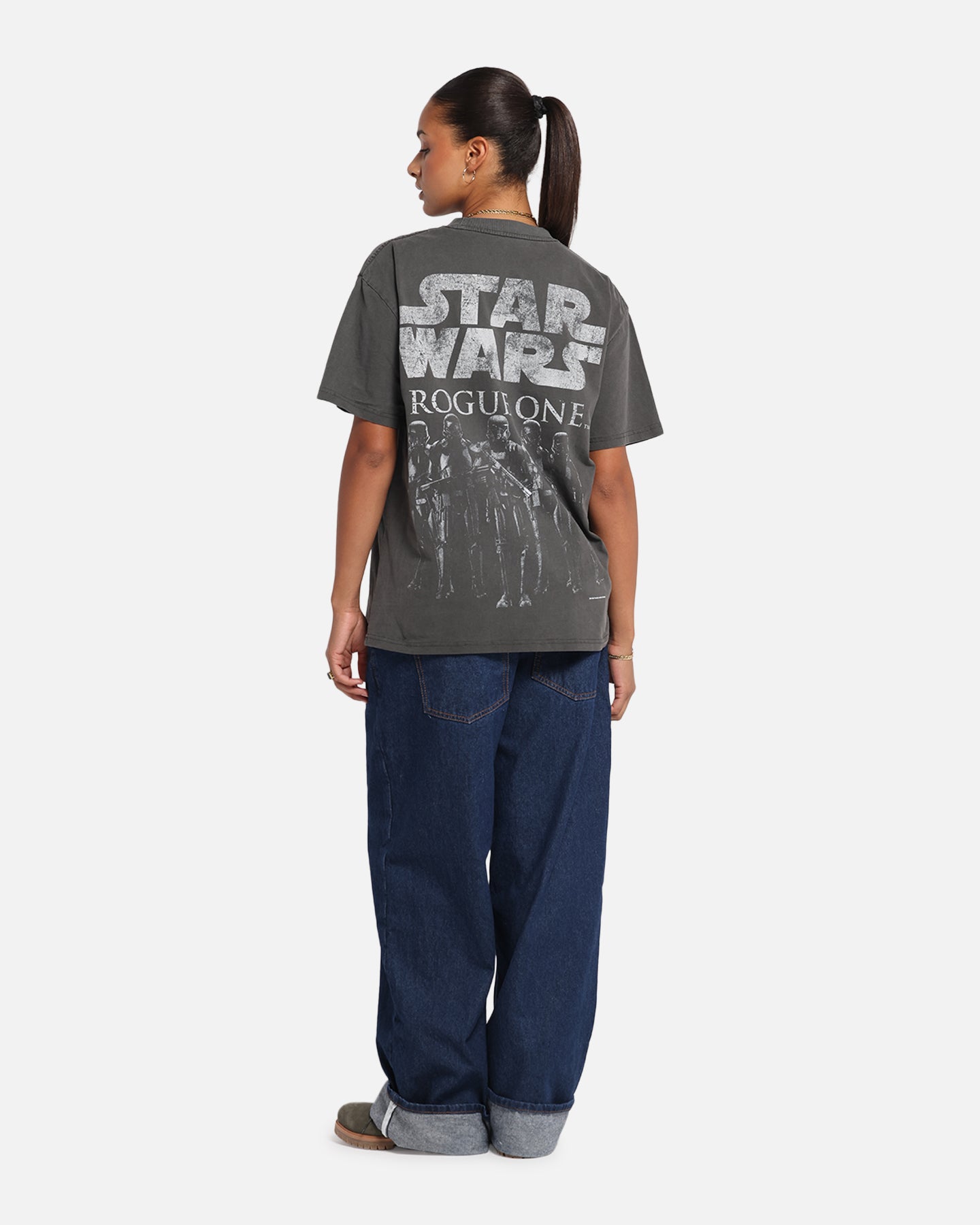 73 Studio Star Wars Death Trooper Vintage T-Shirt - Black Wash - Officially Licensed - Perfect for Cosplay, Conventions & Everyday Wear