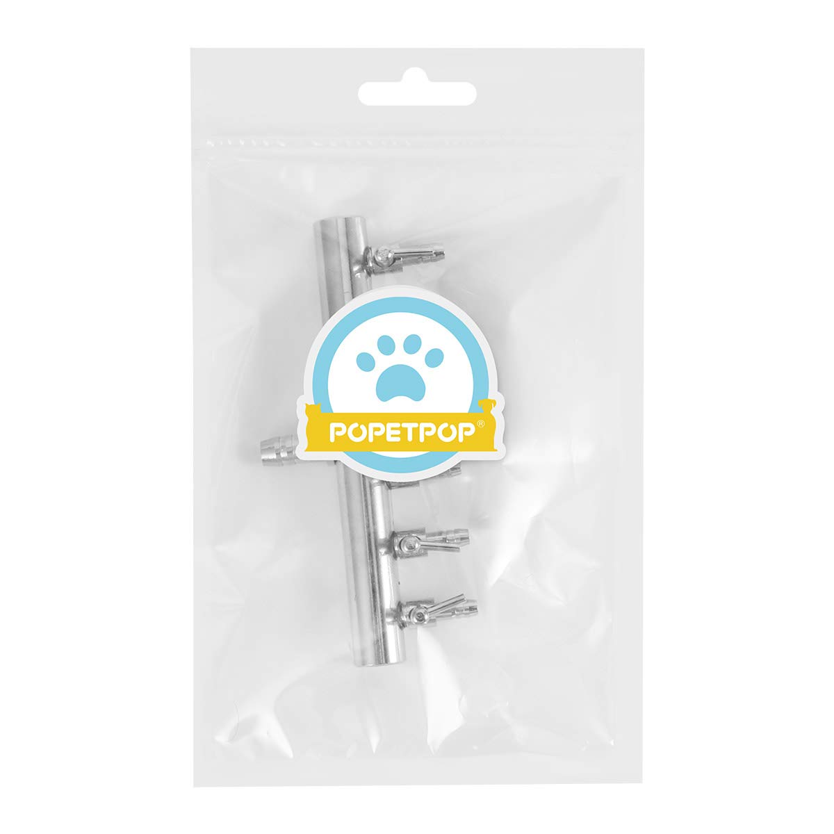 POPETPOP 6-Way Aquarium Air Valve - Stainless Steel Air Flow Control Valve & Tube Splitter Connector for Fish Tank Oxygen System | Perfect for Multiple Air Stones, Bubble Walls & Aquarium Decorations