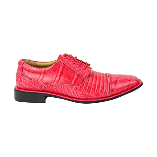 **LIBERTYZENO Boys Genuine Leather Oxford Dress Shoes with EEL Print – Stylish Lace-Up Formal Shoes for Kids, Perfect for Easter Gifts, School Events & Special Occasions**