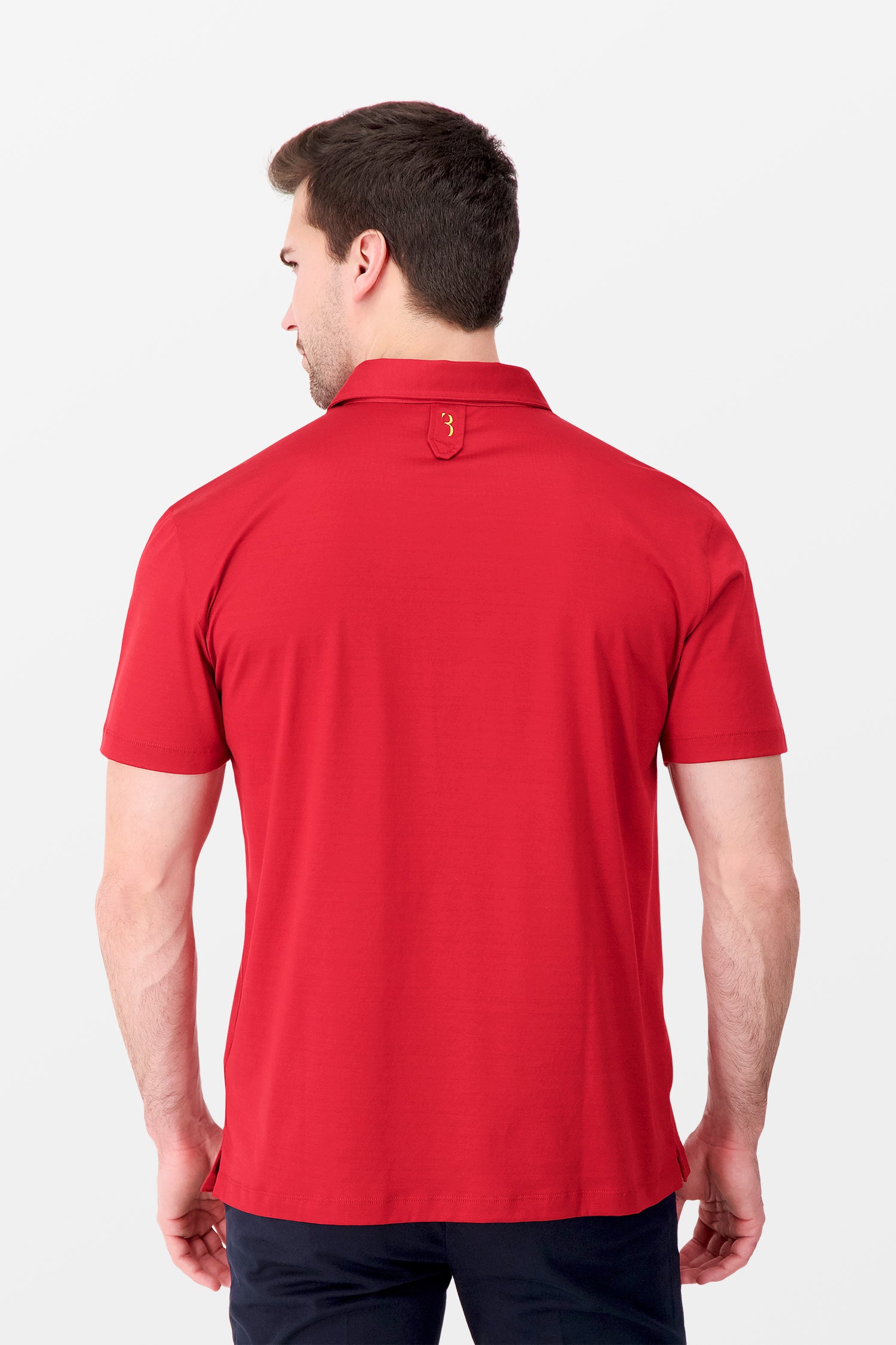 Billionaire Bordeaux Short Sleeve Crest Polo Shirt for Men - Premium Cotton Casual Wear for Golf, Business & Outdoor Activities