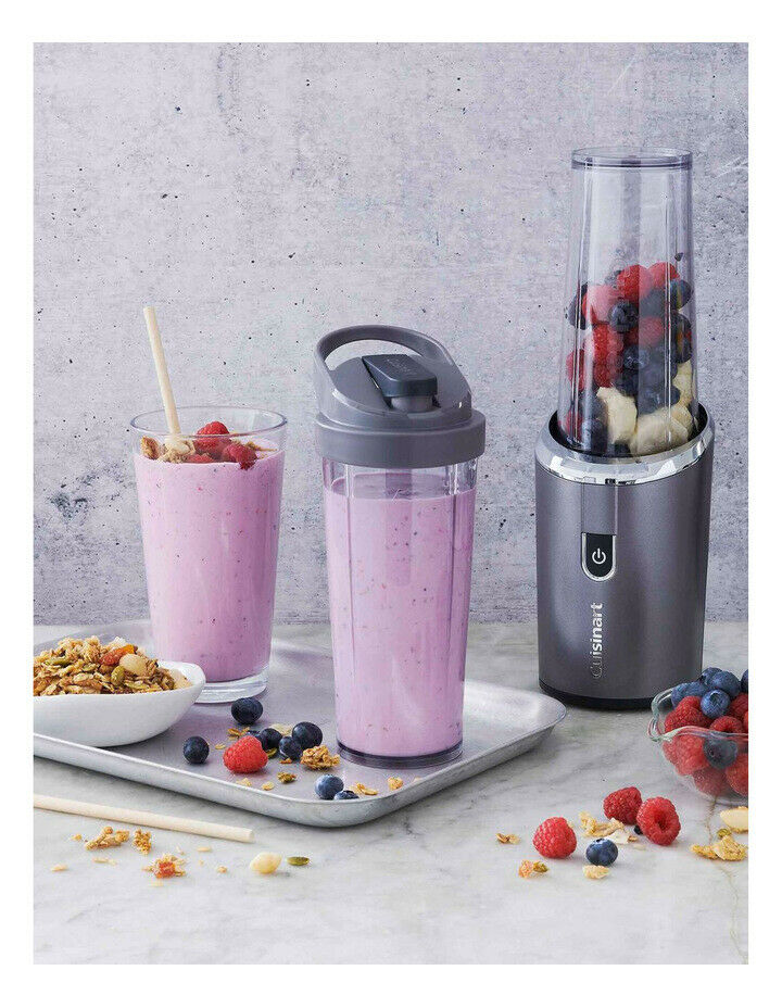 Cuisinart RPB-100XA Cordless Personal Blender - Silver | Portable Rechargeable Smoothie Maker for Protein Shakes, Juicing & Meal Prep | Perfect for Home, Office & Travel