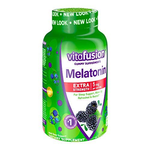 Extra Strength Melatonin 5mg Gummies - BlackBerry Flavor, 120 Count (2 Bottles) | Natural Sleep Aid Supplement for Adults & Kids | Perfect for Jet Lag, Shift Work & Insomnia Relief