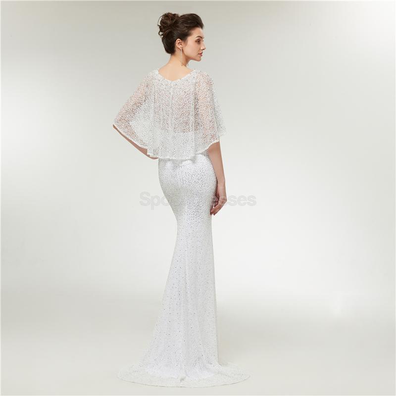 Elegant Off-Shoulder White Lace Mermaid Prom Dress for Evening Parties & Formal Events | Perfect for Homecoming, Prom Night & Special Occasions | Style 12009