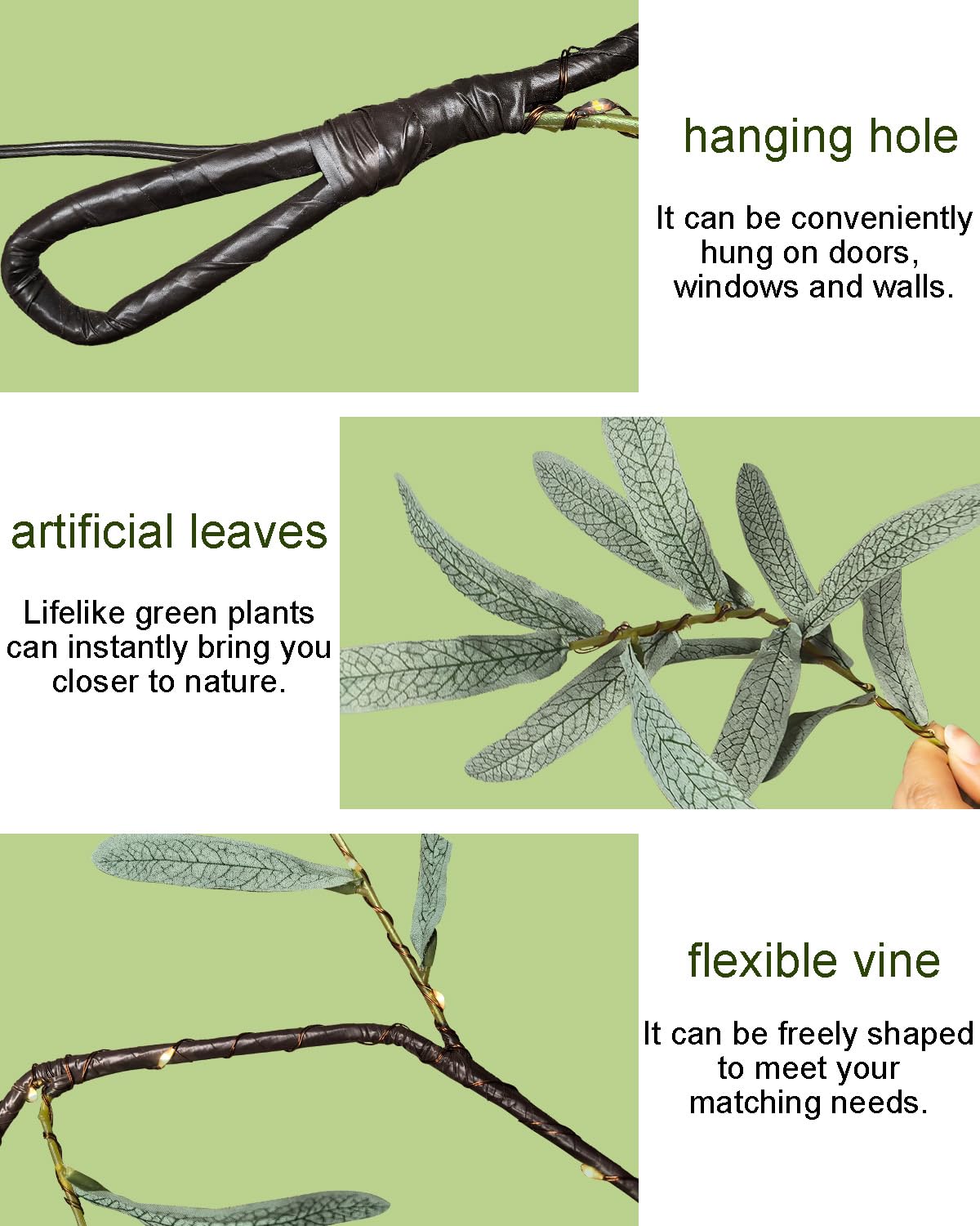 Birchlitland 6FT Battery Operated LED Olive Garland with Timer - 96 Warm White Fairy Lights, Faux Vine Decor for Fireplace Mantel, Wall, Patio, Wedding & Holiday (Perfect for Christmas, Thanksgiving & Home Party Decoration)