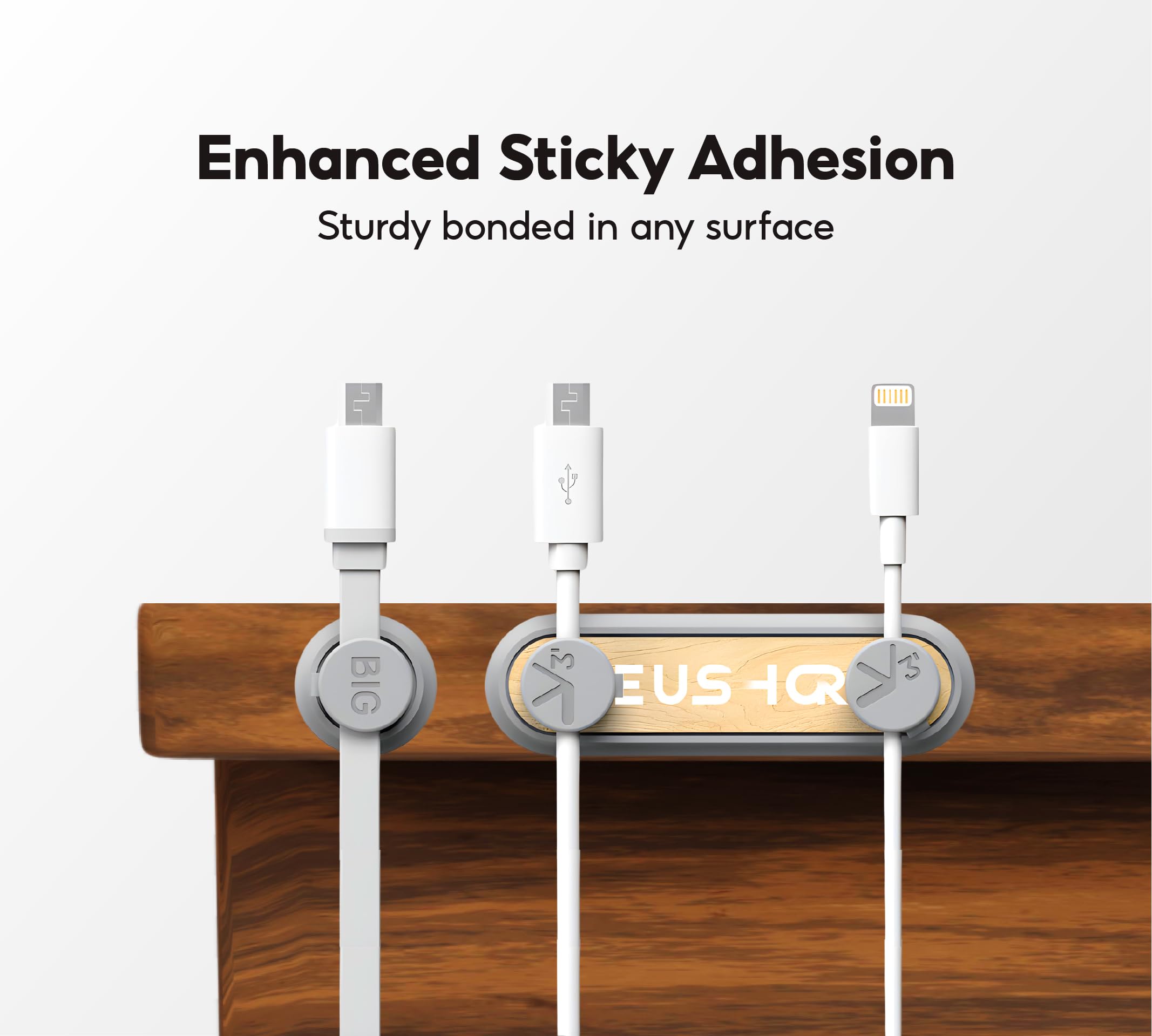 Magnetic Cable Organizer - Strong Adhesive Cord Holder for Phone, USB, Charger Cables | Wire Management Solution for Home, Office, Desk & Car | Perfect for Neat Workspace & Travel Use