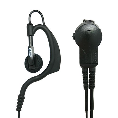 ARC G31105 Earhook Headset with Lapel Mic - Compatible with Motorola XPR3300 & XPR3500 Two-Way Radios - Ideal for Security, Construction & Event Communication