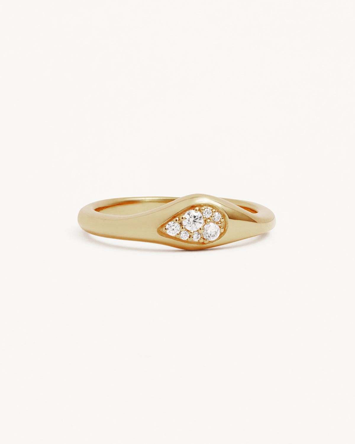 18K Gold Vermeil Ocean Mist Ring - Elegant Stackable Dainty Jewelry for Women, Perfect for Everyday Wear & Gift Giving