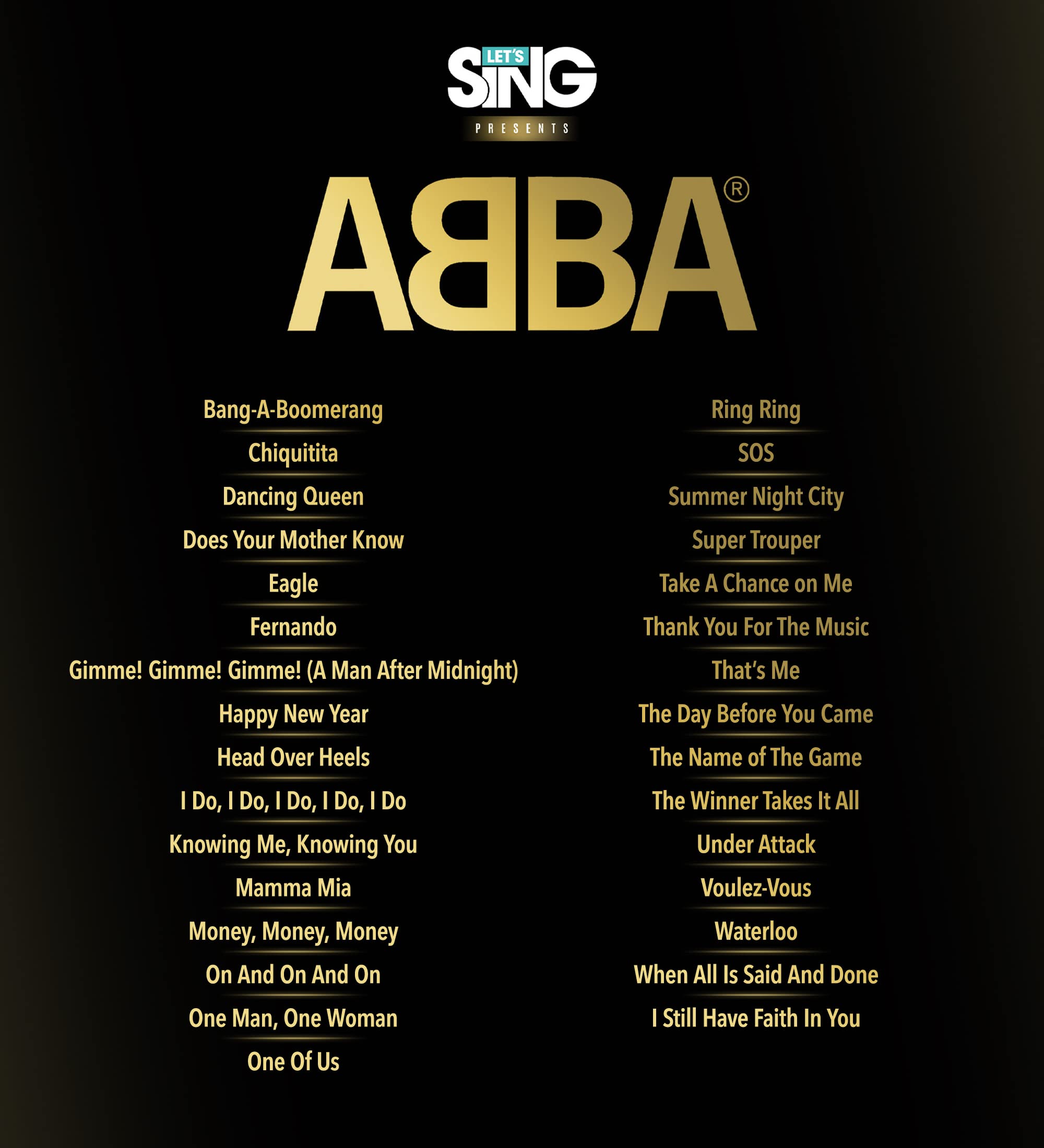 Let's Sing ABBA - PS5 Game (Blu-ray Disc) - Family Karaoke Party Music Game for PlayStation 5 - Perfect for Parties & Family Game Nights