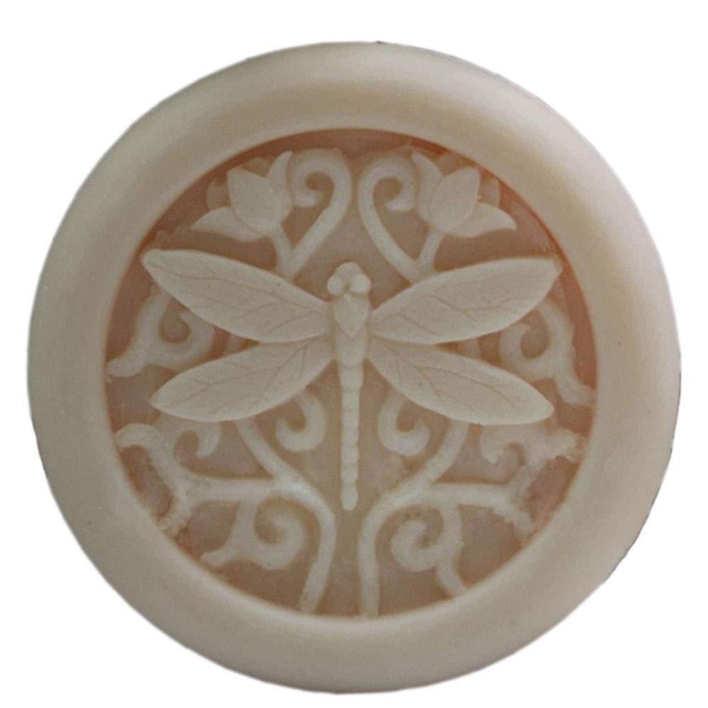 Premium Round Dragonfly Silicone Soap Molds - 6 Pack Reusable DIY Soap Making Kit for Handmade Soaps, Candles, Plaster & Resin Crafts - Perfect for Bath Bombs, Wedding Favors & Home Decor Gifts