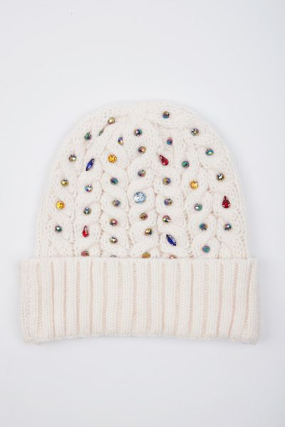 Crystal Cable Knit Beanie for Women & Men - Soft Winter Hat for Cold Weather - Perfect for Skiing, Snowboarding & Outdoor Activities
