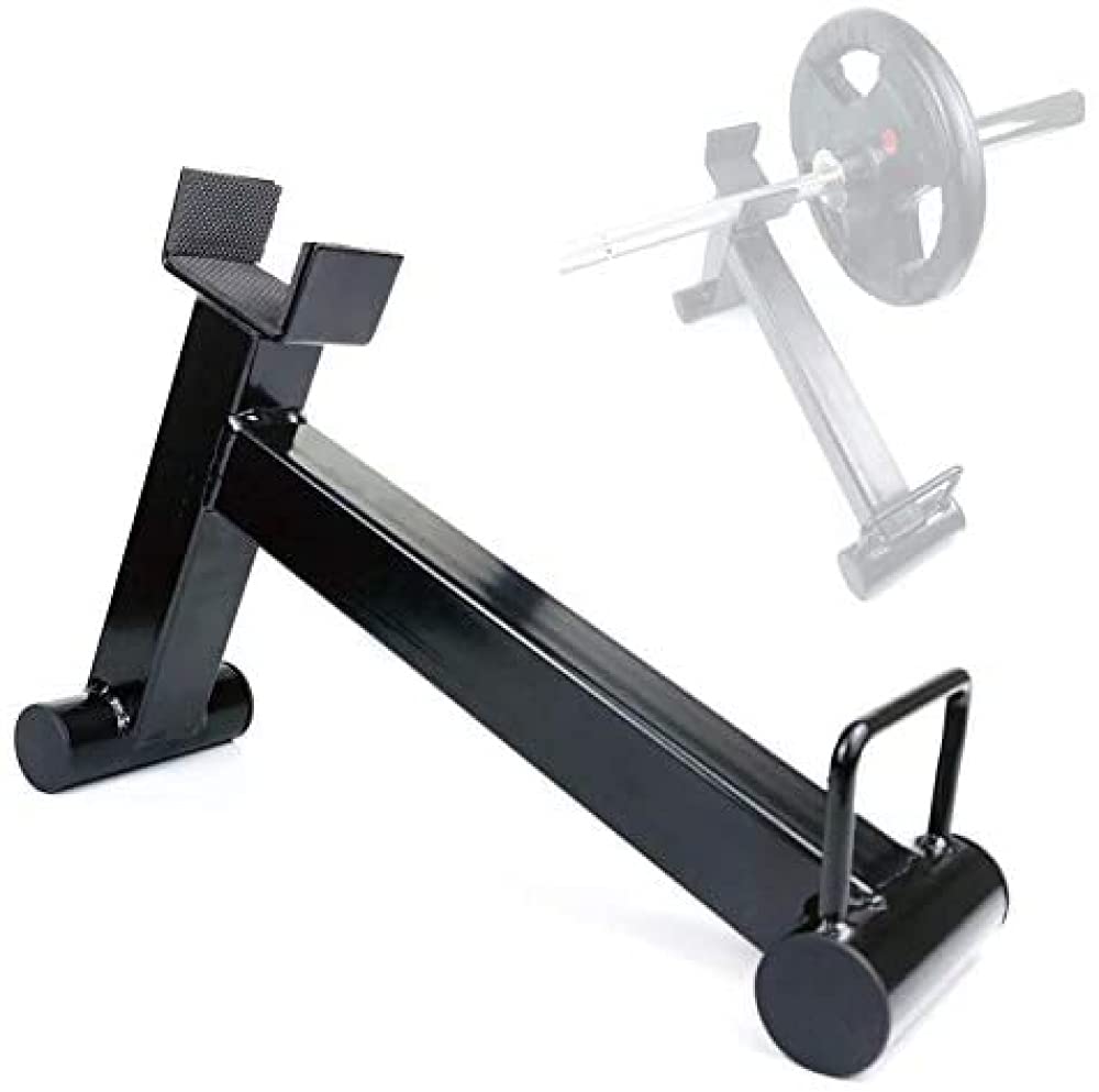 Deadlift Barbell Support Frame & Plate Bracket - Mini Barbell Jack Alternative Wedge for Weight Plates - Perfect for Home Gym Strength Training & Powerlifting Exercises
