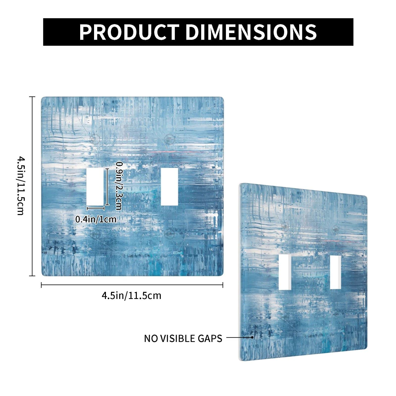 Abstract Oil Painting Light Switch Cover - Double Toggle 2 Gang Wall Plate (4.5