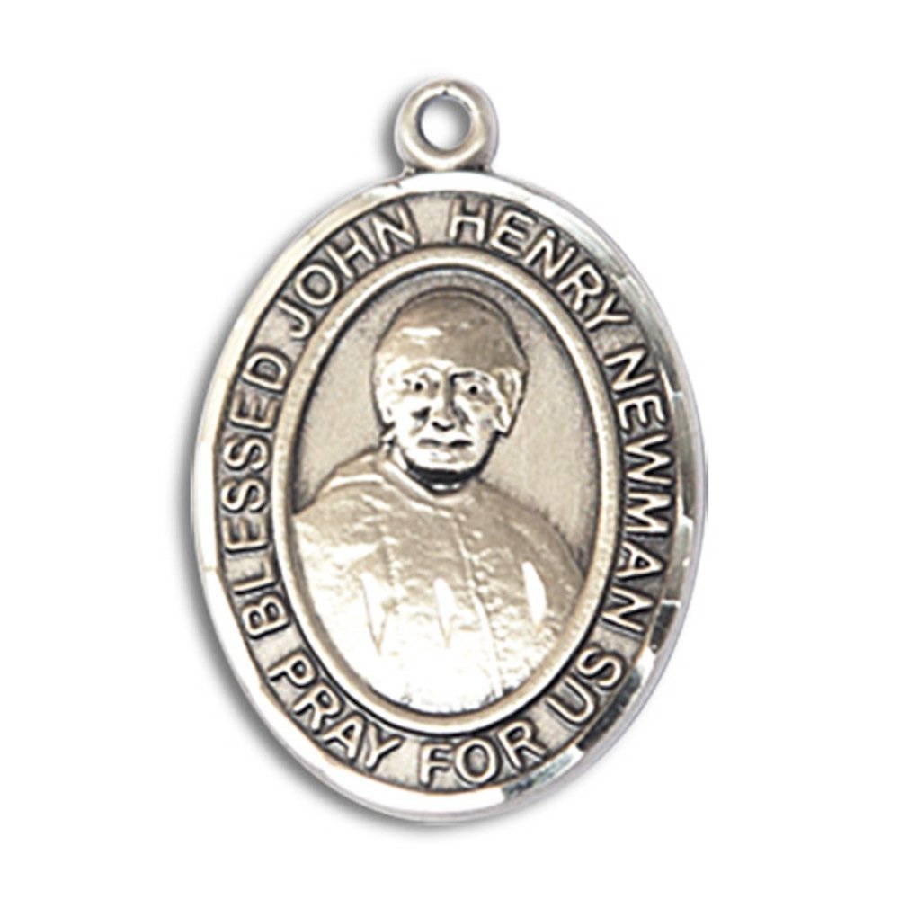 Blessed John Henry Newman Sterling Silver Oval Medal Pendant - Handcrafted Religious Jewelry for Prayer, Devotion & Catholic Gifts
