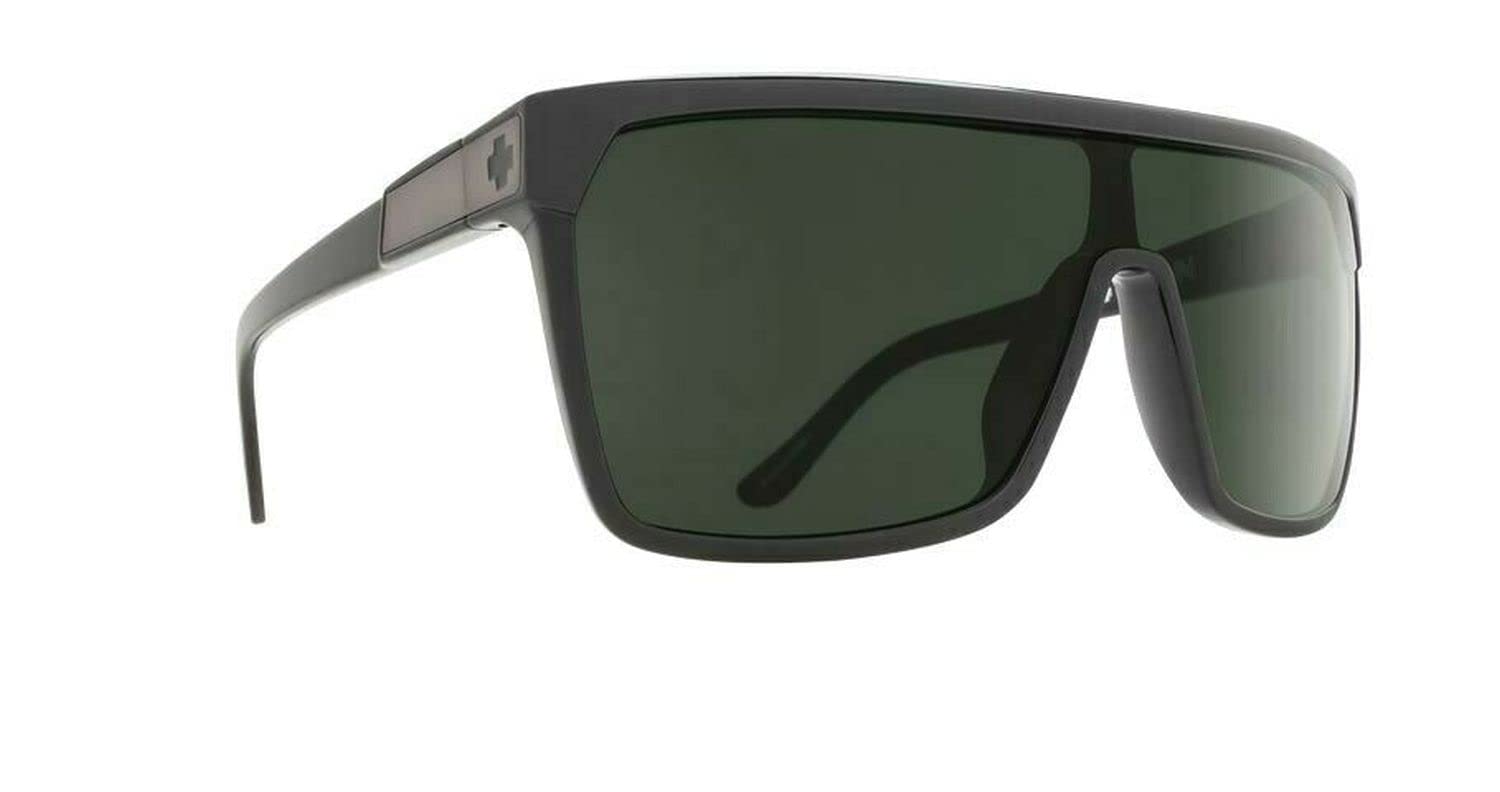 Spy Optic Flynn Matte Black/Grey Sunglasses for Men & Women - UV Protection, Polarized, One Size - Perfect for Outdoor Sports, Driving & Beach Activities