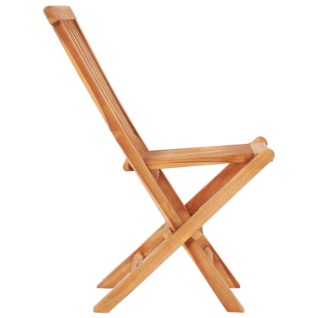 Modern 3-Piece Folding Bistro Set - Solid Teak Wood Outdoor Patio Furniture for Home, Lawn & Balcony | Perfect for Small Spaces, Garden Dining & Apartment Decoration