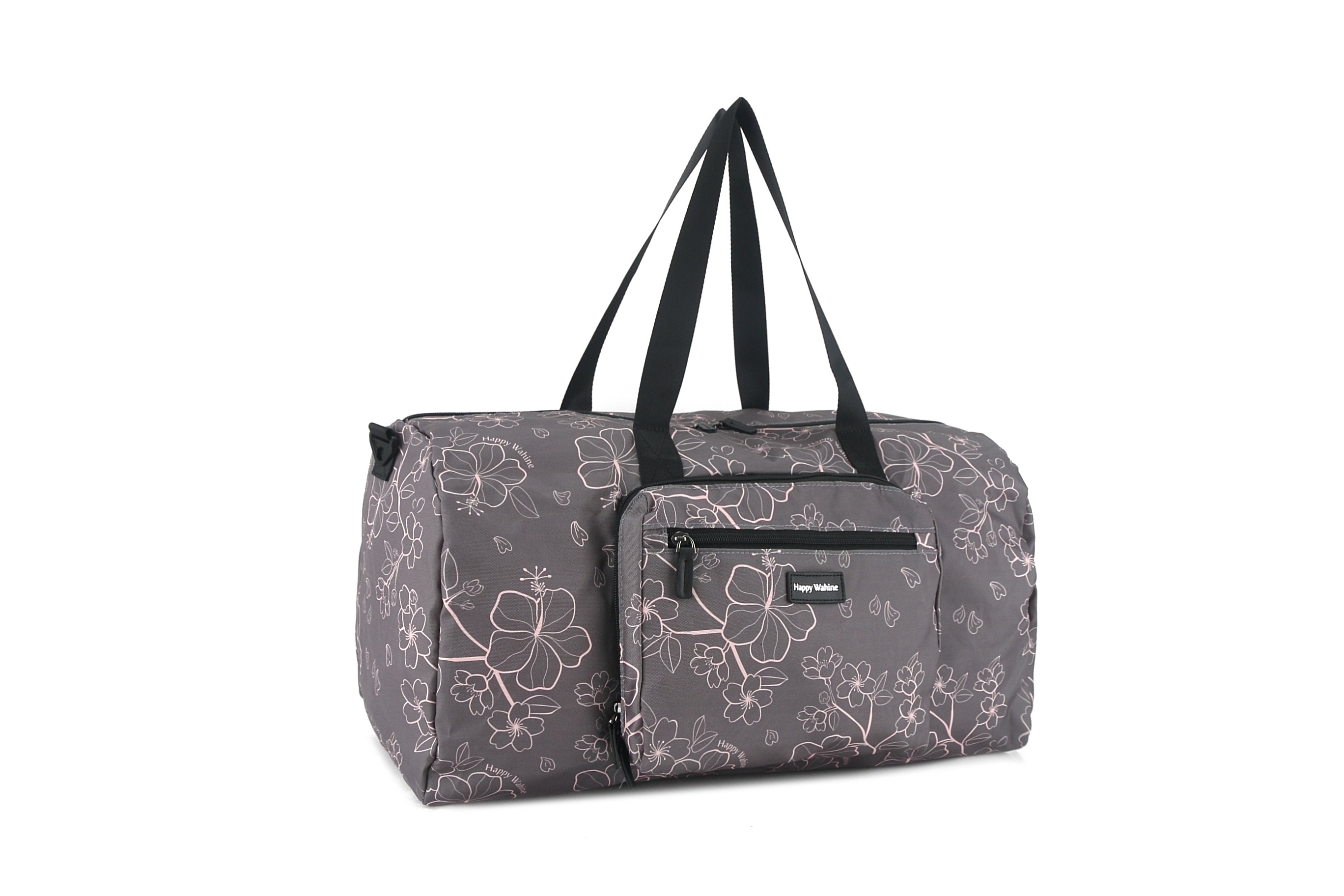Premium Stephanie Sakura Grey Duffle Bag - Waterproof Travel Duffel for Gym, Weekend Trips & Outdoor Adventures