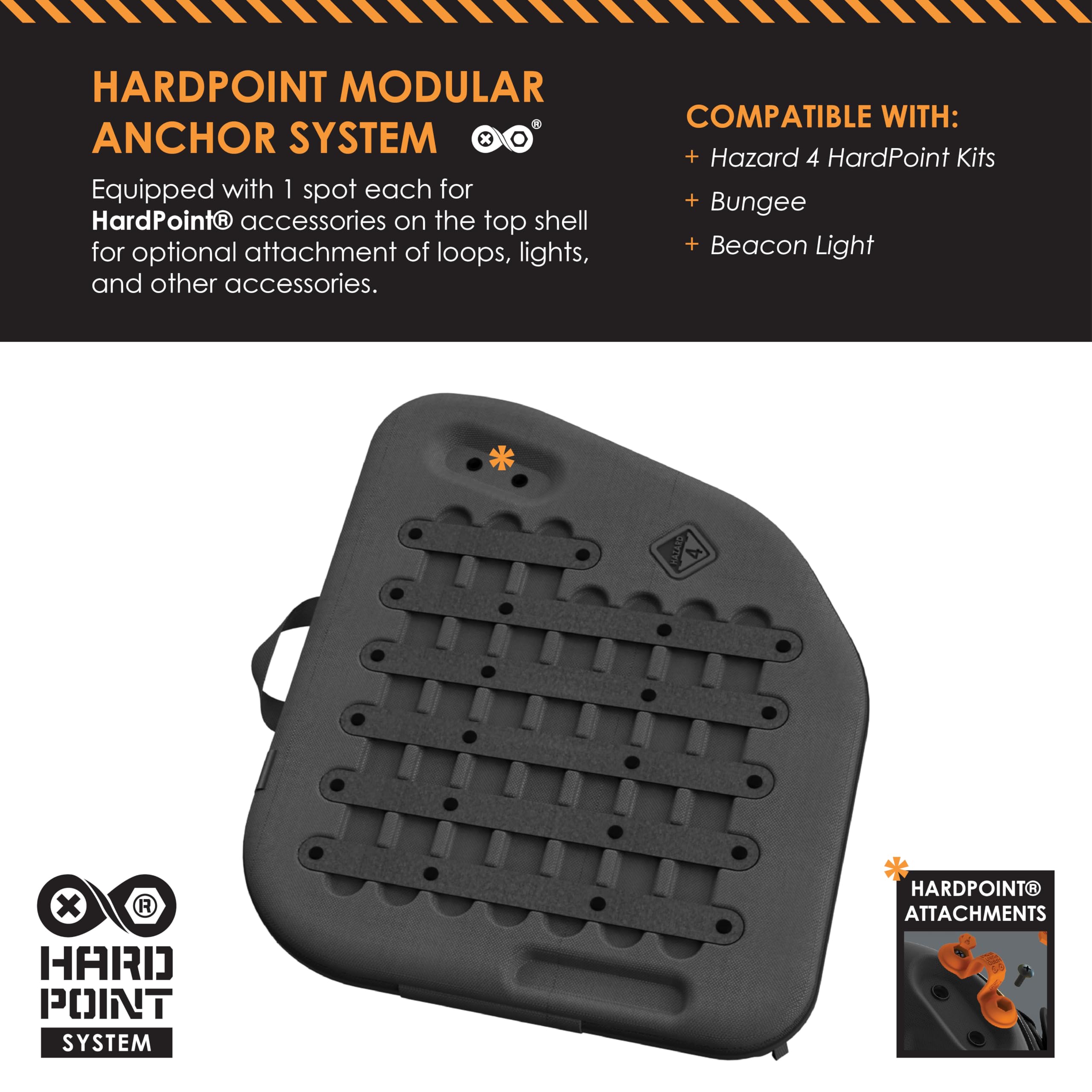 Hazard 4 Molded Storage Headliners Front Set for Jeep Wrangler & Gladiator - Black | Overhead Organizer for Car Accessories & Gear | Perfect for Off-Roading & Camping Trips