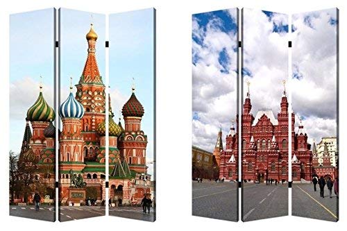 Stylish Screen Gems Russia Room Divider - 6-Panel Folding Privacy Screen for Home & Office - Perfect for Room Separation, Decoration, and Creating Private Spaces