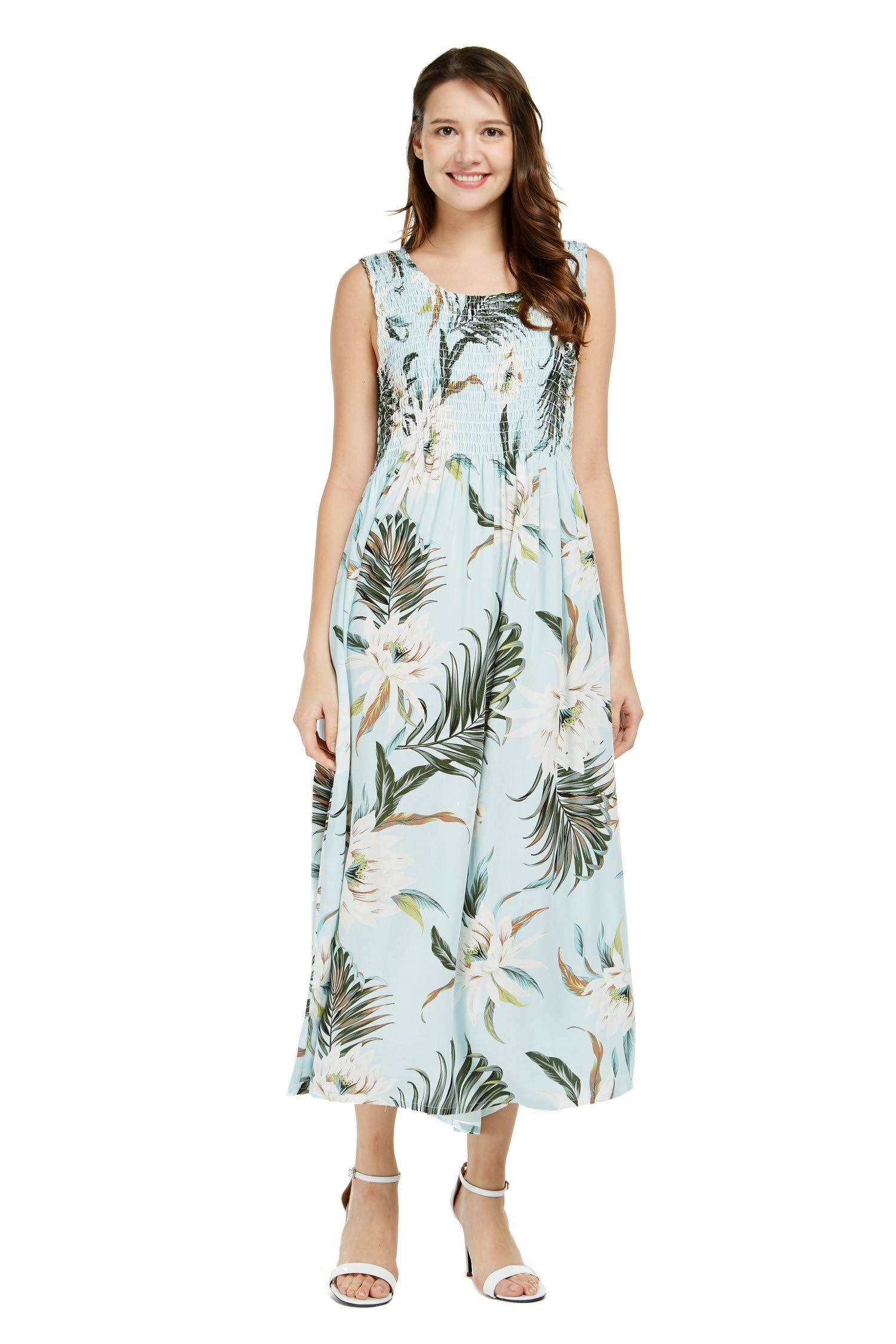 Matching Mother & Daughter Hawaiian Luau Maxi Dresses - Floral Print Muumuu Beach Outfits for Women and Girls | Perfect for Family Vacations, Beach Parties, and Summer Getaways