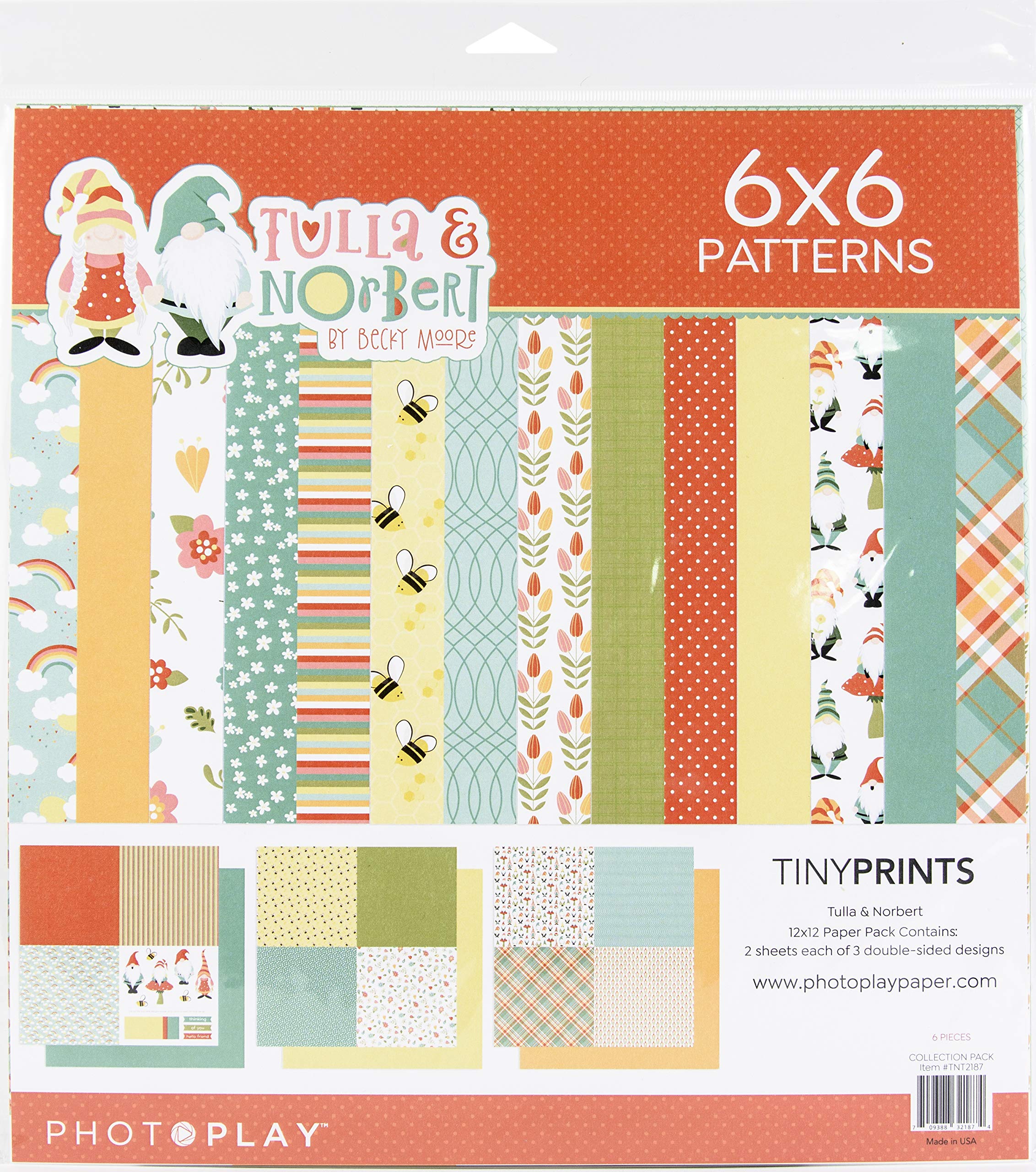Photoplay Tulla & Norbert 12x12 Inch Scrapbook Paper - Premium Quality Quad Paper for Card Making, Photo Albums, Journaling & DIY Crafts