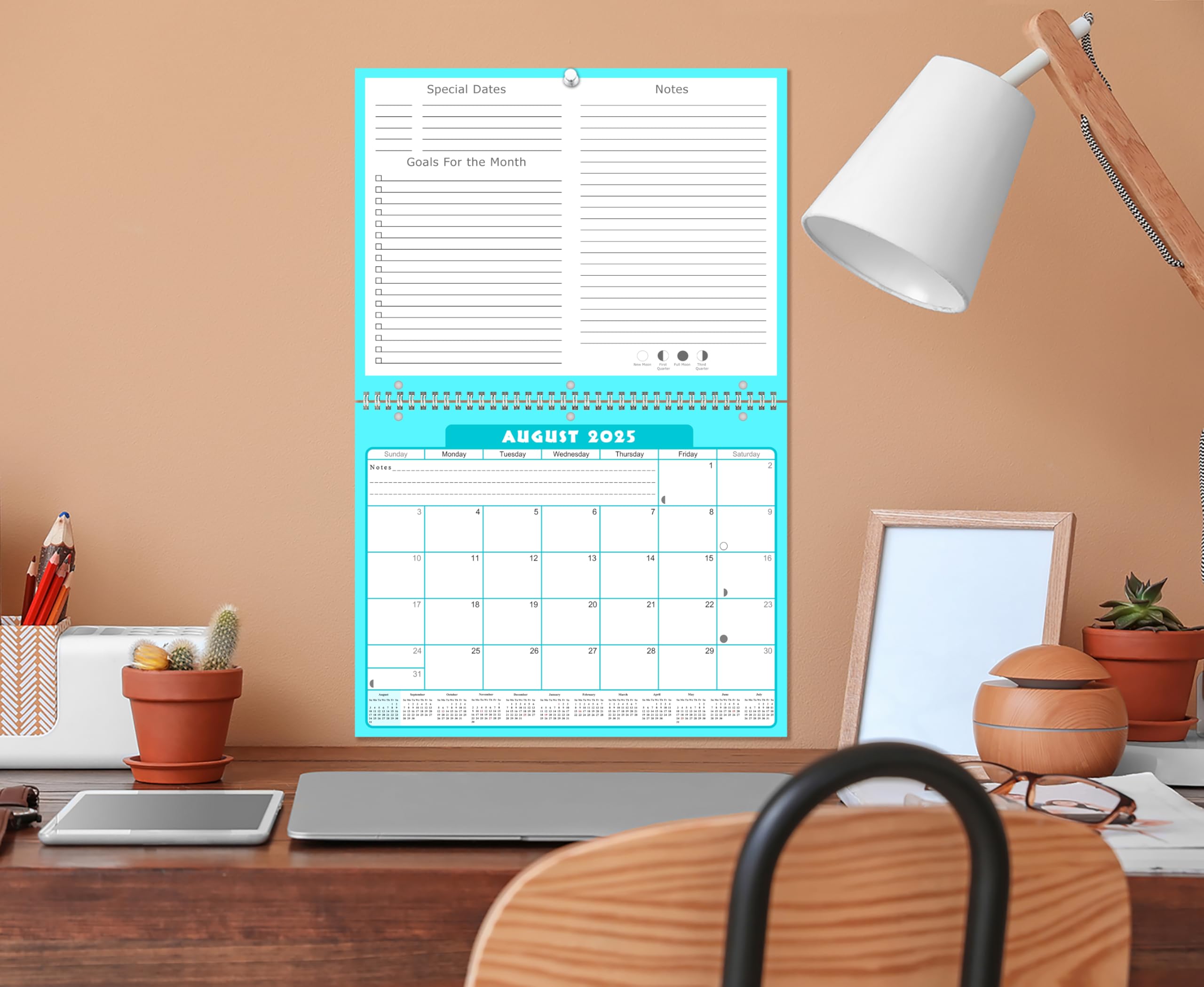 2025-2026 Academic Year 12-Month Wall & Desk Student Planner with 3-Ring Binder - Perfect for School, Teachers & Students | Edition #006 | Ideal for Classroom Organization, Homework Tracking & Study Planning