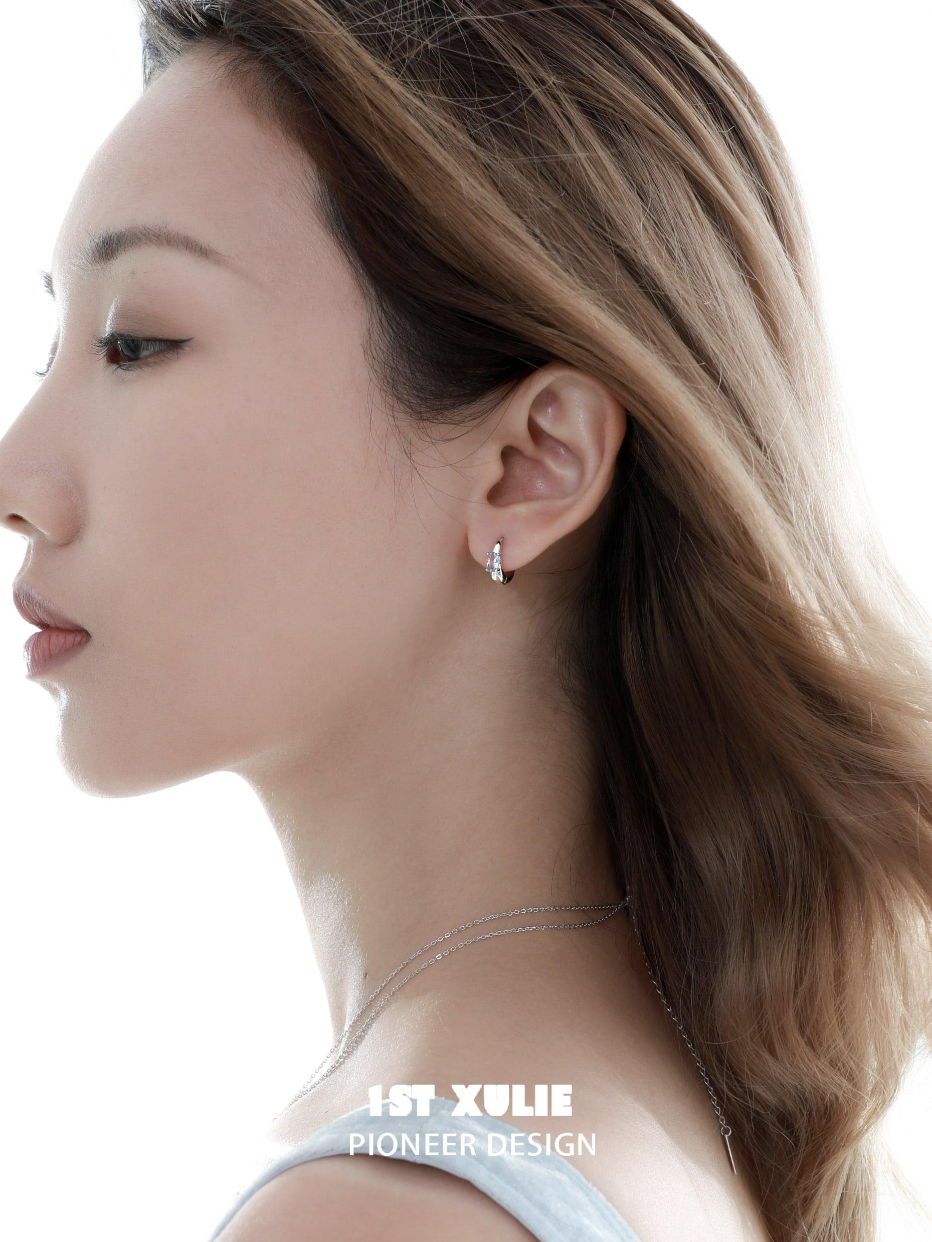 S925 Sterling Silver Zircon Stud Earrings for Women - Hypoallergenic Cubic Zirconia Earrings for Daily Wear, Gift Giving & Special Occasions