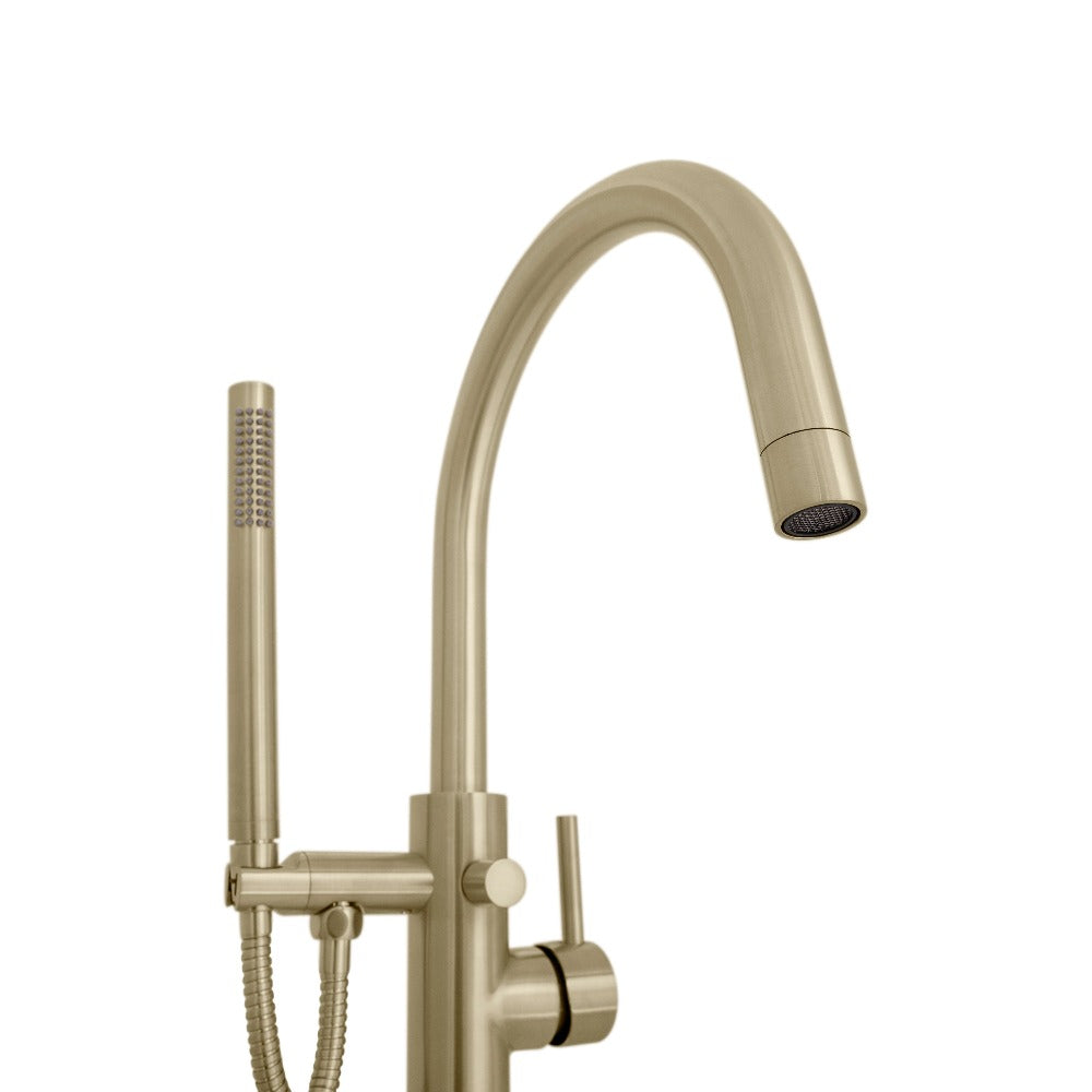 ZLINE Emerald Bay Bathtub Filler with Hand Shower in Champagne Bronze - Luxury Brass Bathtub Faucet with Diverter Valve for Spa-Like Bathing Experience (EMBY BTF CB)
