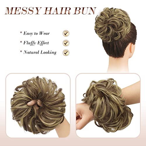 Large Curly Hair Bun Scrunchie Extension - Perfect for Ponytails, Updos & Everyday Hairstyles