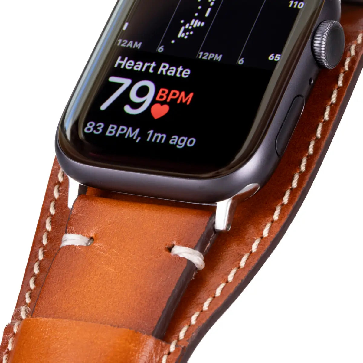 Premium Brown Leather Cuff Strap for Apple Watch - Compatible with All Series (1-9/SE/Ultra) - Adjustable, Comfortable & Stylish - Perfect for Work, Gym & Everyday Wear