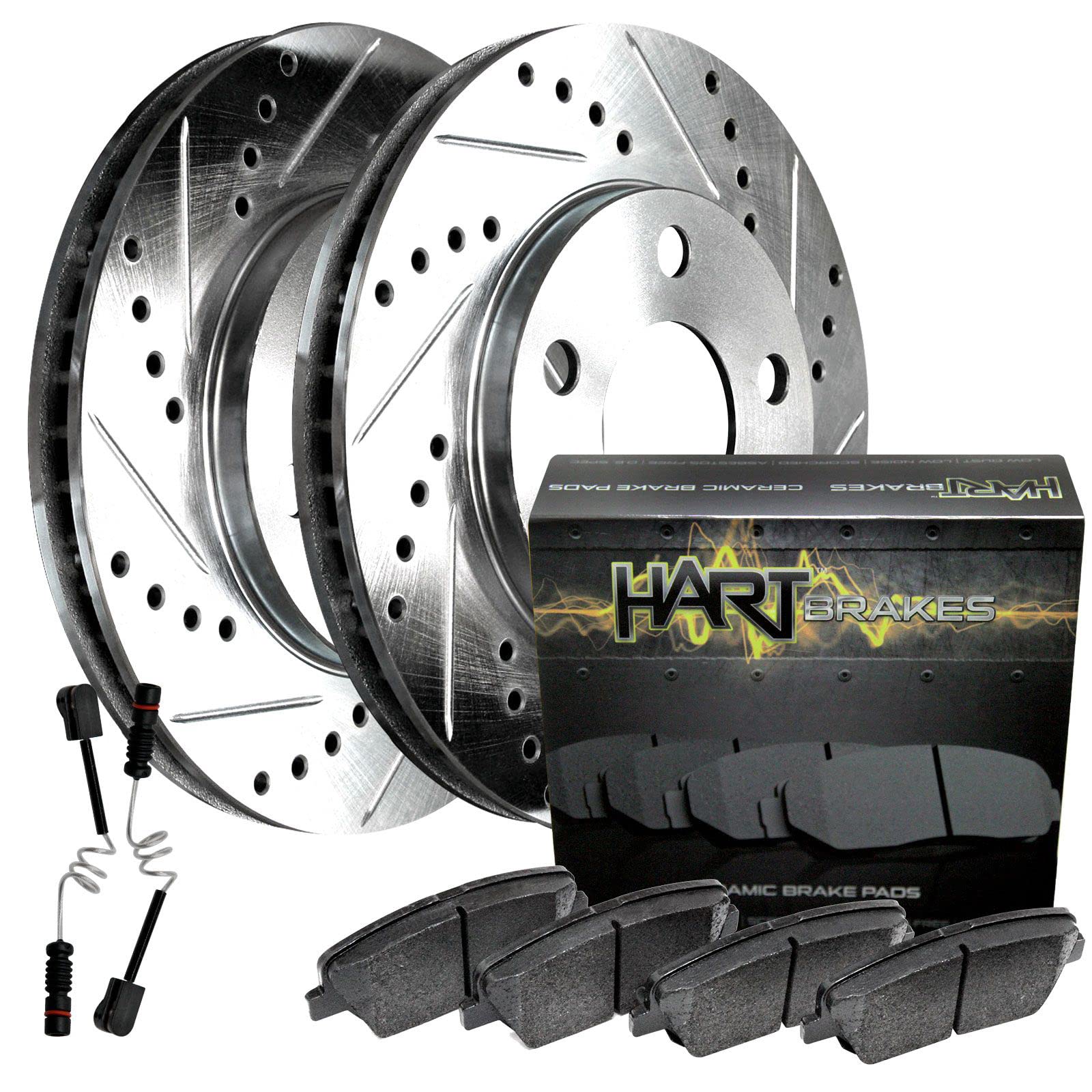 Hart PHCF.35165.02 Front Brake Kit - Ceramic Brake Pads & Rotors for Smooth Stopping | Perfect for Trucks, SUVs & Daily Commuter Vehicles | Durable Braking Solution for Highway & City Driving
