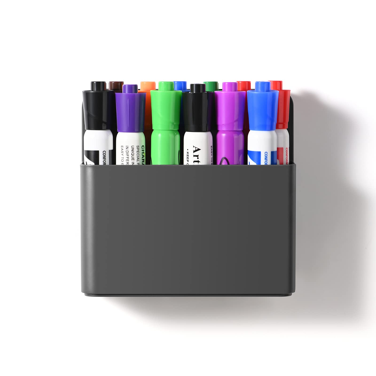 Strong Magnetic Marker Holder for Dry Erase Pens - Organizer for Markers, Erasers, Bottle Openers & Remote Controls - Perfect for Whiteboards, Fridge Doors, Lockers & Office/Home Organization