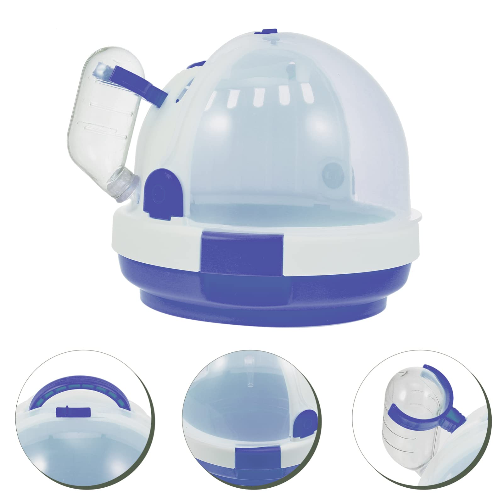 Balacoo Clear Small Animal Carrier - Hamster Cage, Bunny Harness, Mouse & Bird Travel Tote Bag with Water Bottle | Portable PP Plastic Pet Carrier for Travel, Vet Visits & Outdoor Adventures