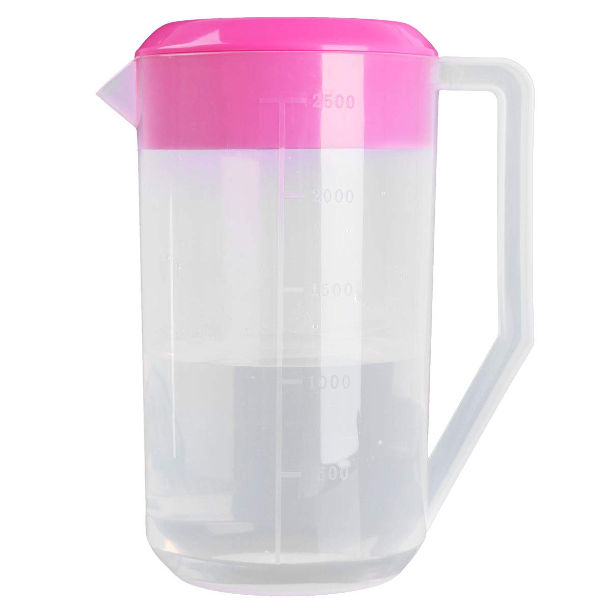 Aislor 2500ML Plastic Straining Pitcher with Lid - Dishwasher Safe, Rose Red - Perfect for Iced Tea, Lemonade & Cold Brew Coffee at Home or Parties