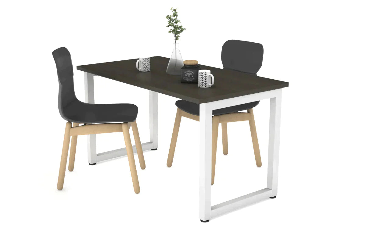 Quadro Loop Legs Table - 1000L x 600W Modern Dining Table with Metal Frame - Perfect for Dining Room, Kitchen, or Office Workspace